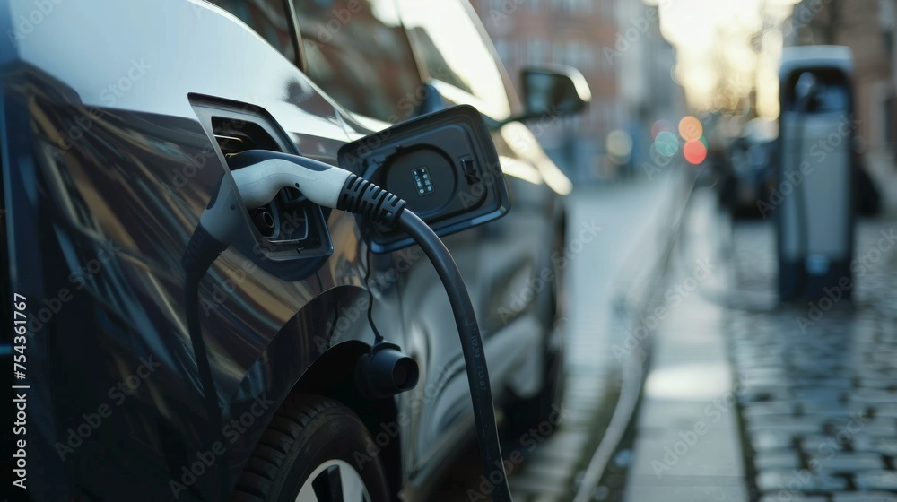 Fototapeta premium electric car charging