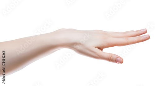 Single Female Hand with Stretched Fingers © Polypicsell