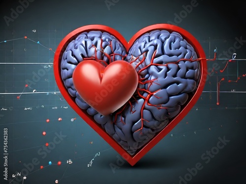 heart brain natriuretic peptide generated by AI photo