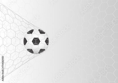 Soccer Ball or Football Background. Football championship. Soccer Banner Template for Poster. Vector Illustration. 