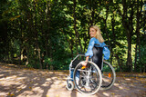 Nature's Respite: Woman Relaxing in Wheelchair