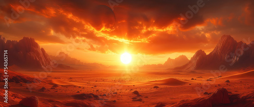 Planet mars illustration, o...