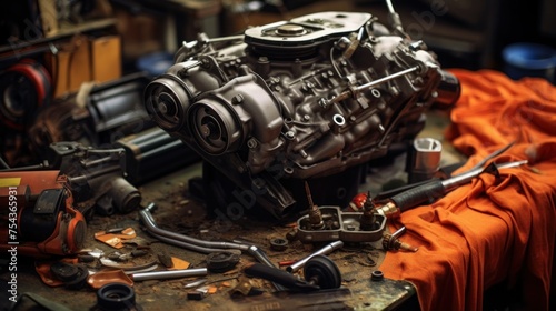 Car Engine Repair and Valve Adjustment Process