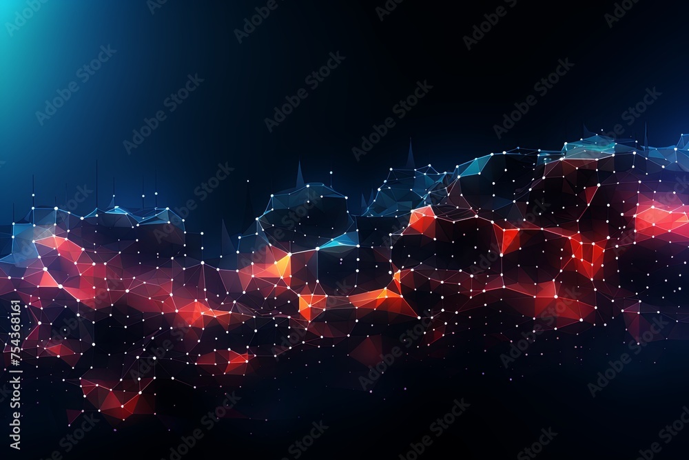 Abstract background with Time data processing visualization and Data science technology background, 3d rendering