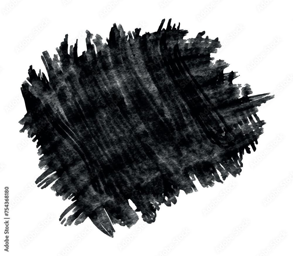 Black watercolor label background design. vector illustration. hand paint texture, isolated, watercolor textured backdrop, watercolor drop, notebook label