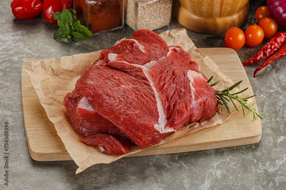 Raw beef meat piece for cooking Raw beef meat piece for cooking