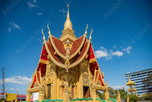 THAILAND UBON RATCHATHANI WAT PRABOROMMAT ADJADEE SRI KASORN photo