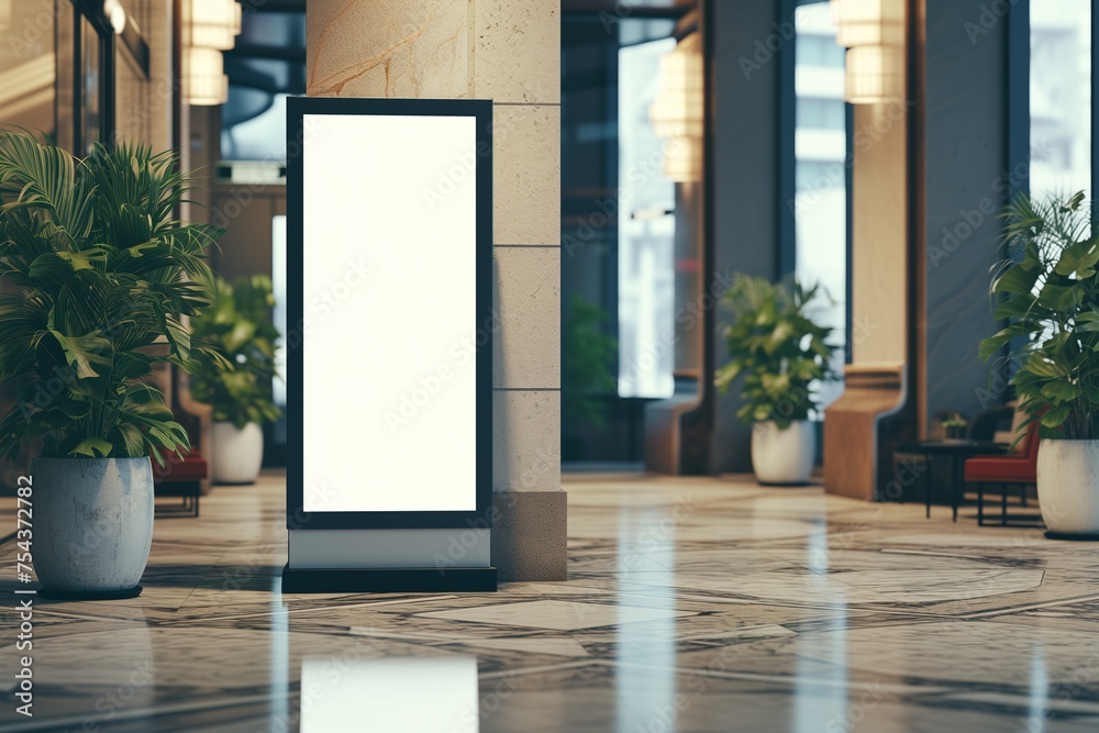 A concert hall digital ticket booth mockup A concert hall digital ticket booth mockup
