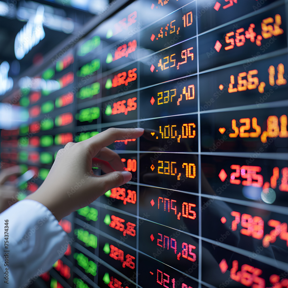 Obraz premium Stock Exchange, Forex Exchange, Data Analysis