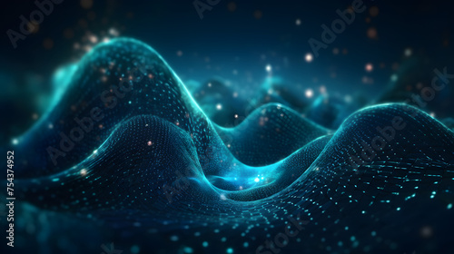 a blue background wallpaper with an abstract image