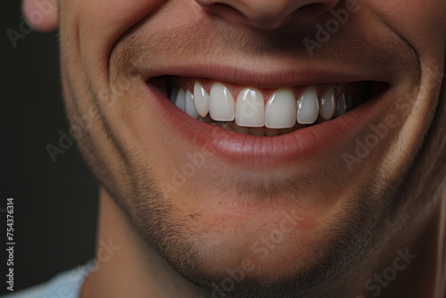 a man smiles with his teeth showing сreated with Generative Ai