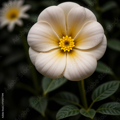 white and yellow flower