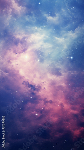 a blue and purple universe wallpaper with stars  in the style of light pink and dark cyan   reated with Generative Ai