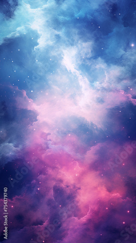 a blue and purple universe wallpaper with stars  in the style of light pink and dark cyan   reated with Generative Ai