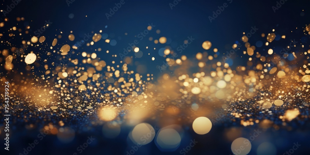 Obraz premium Blurry Lights in the Dark Generative AI