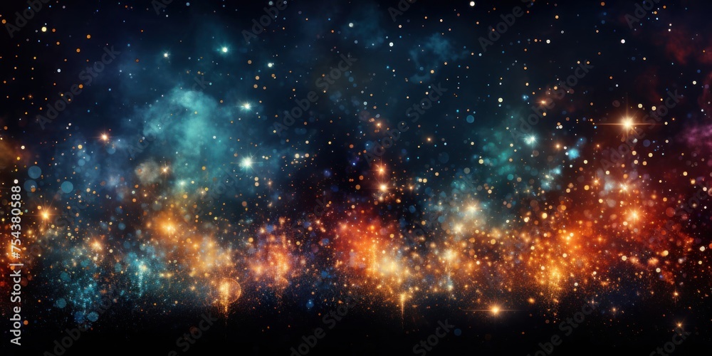 Colorful Space Filled With Stars and Dust Generative AI