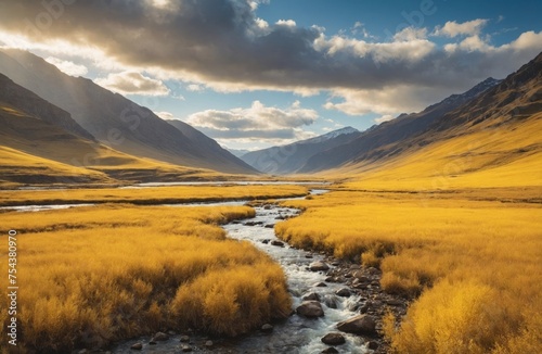 River in a mountain valley © Kirill