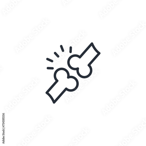 joint icon. vector.Editable stroke.linear style sign for use web design,logo.Symbol illustration.