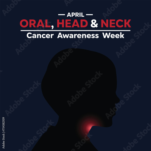 Oral, Head and Neck Awareness Week. Humans who feel pain in their necks. Perfect for cards, banners, posters, social media and more.  