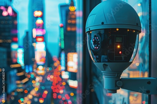A high tech surveillance command center monitoring city safety