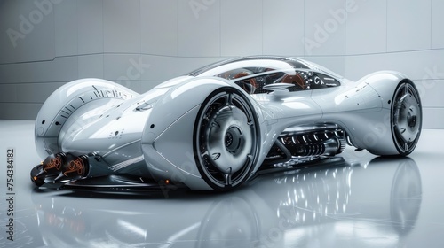 Futuristic car designs with sustainable materials and energy sources