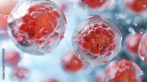 A regenerative medicine lab using stem cells to heal injuries and regenerate lost tissues