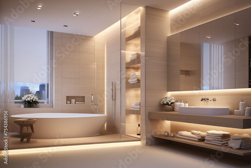 Modern bathroom interior