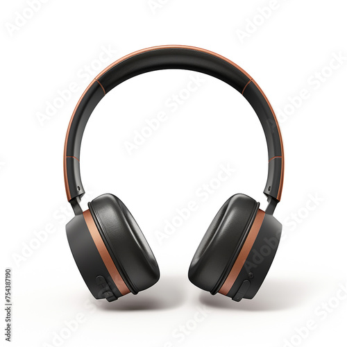 headphones, 3D model in minimalism on a white background сreated with Generative Ai