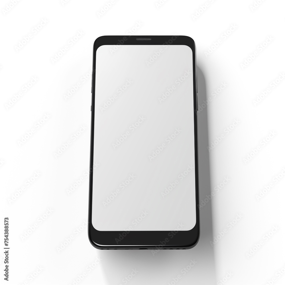smartphone, 3D model in minimalism on a white background сreated with Generative Ai