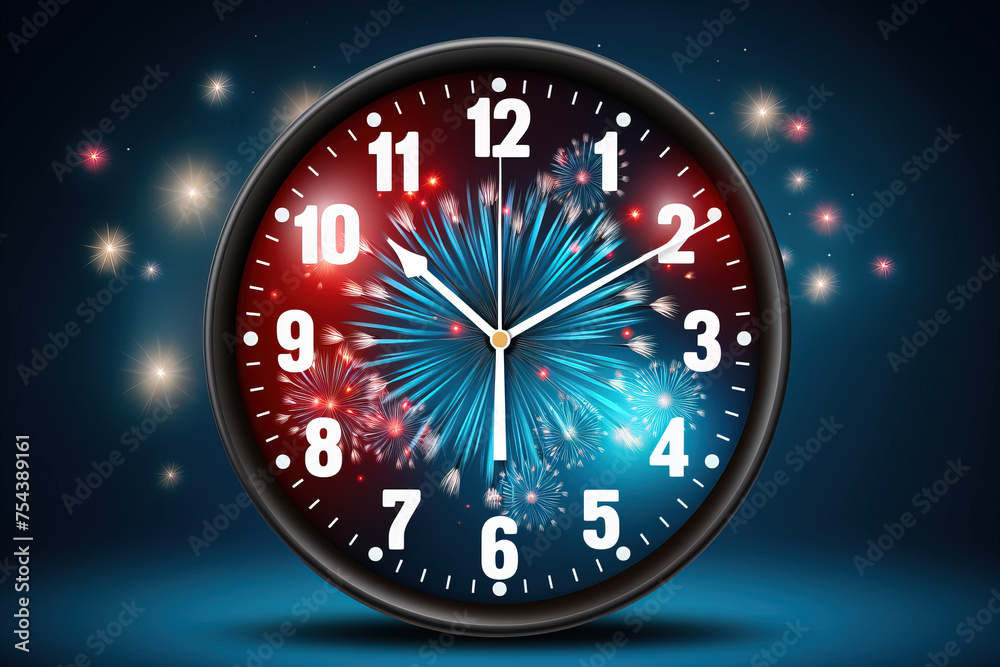 Fototapeta premium clock on a dark background.