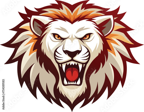 create-a-silhouette-an-angry-lion-head-logo--white.eps © saifur rahaman