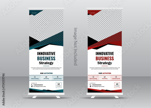 Modern corporate stand roll up banner design