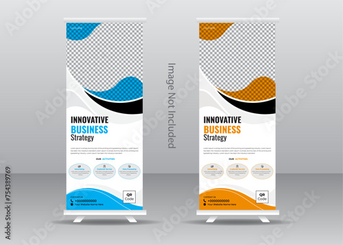 Modern creative roll up banner design