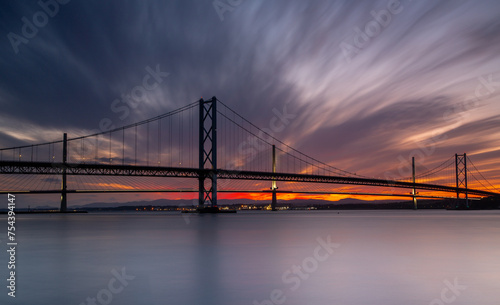 Fototapeta Naklejka Na Ścianę i Meble -  Forth Bridge at sunset