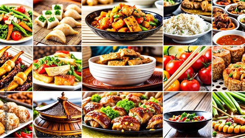 collage of kinds of food