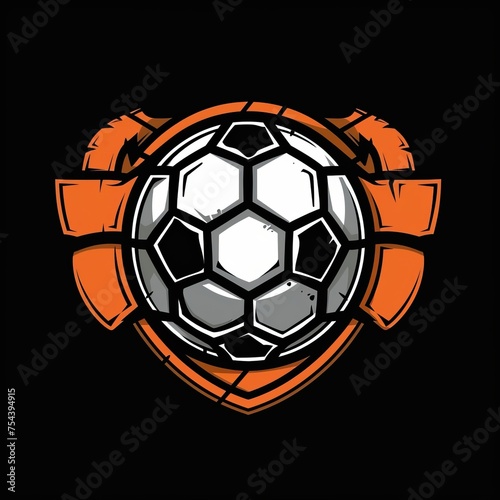 logo for football team, soccer ball, generated with AI