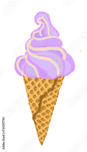 cartoon soft serve ice cream