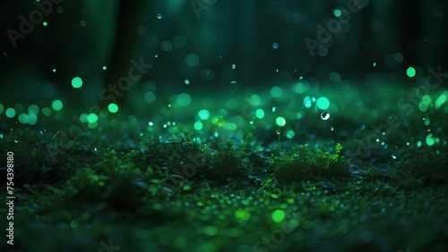 Deep Green Harmony: Conductive Pigment Artistry with Nature's Lush Slightly Blurred Backdrop