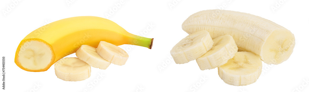 banana isolated on white background with full depth of field. banana isolated on white background with full depth of field.