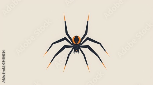 Cartoon of a spider in a minimalist style