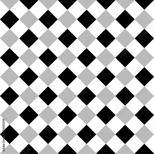 Black checks on white background. Repeated gingham geometric patern. Scottish style for design prints. Repeating texture of Scotland patterns