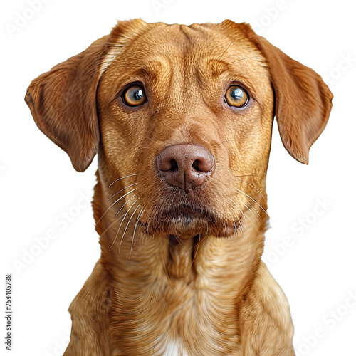 portrait of dog isolated  png file