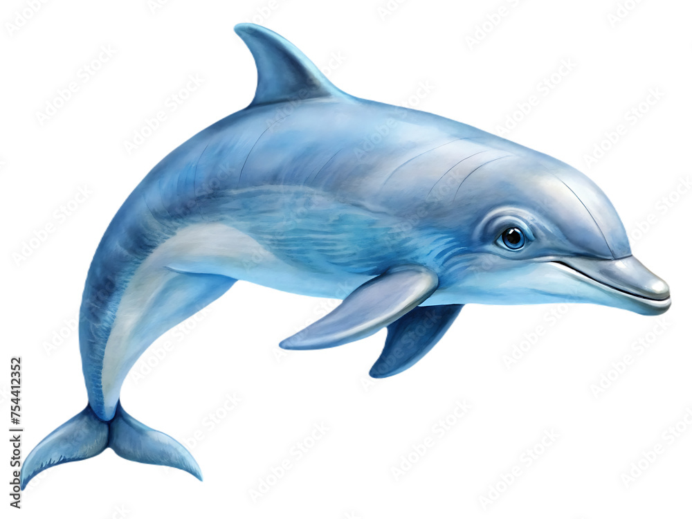 Fototapeta premium Dolphin on transparent