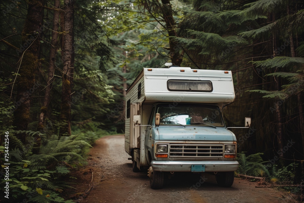Old rv camper trailer. 