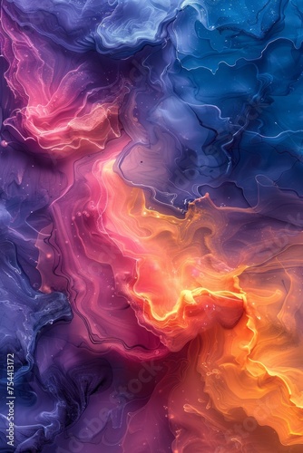 Abstract colorful background with liquid color waves.