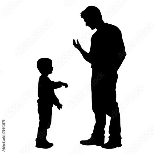 father and son Silhouette
