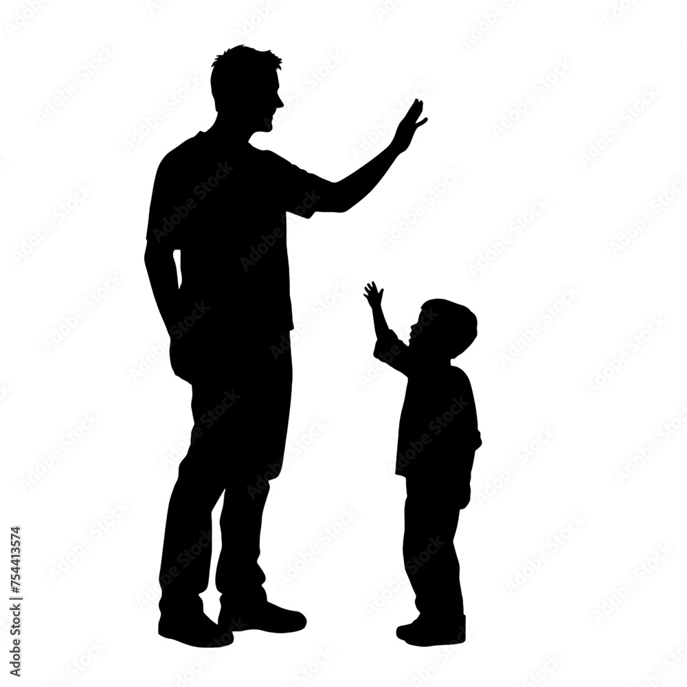 father and son Silhouette