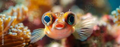 Pufferfish Expanding Body Clos. Concept Pufferfish, Marine Life, Animal Behavior, Habitat Conservation