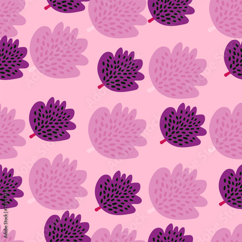 Fresh and trendy seamless design featuring succulents and floral elements.