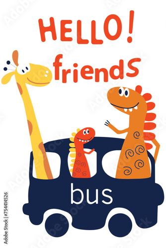 Hello friends Giraffe and Dino great relation